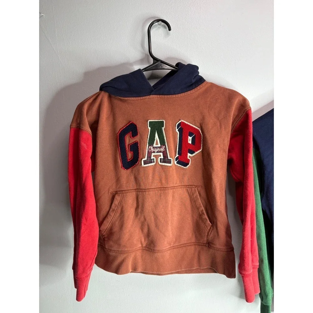 GAP Kids Colorblock Hoodie and Rugby Shirt Bundle Size M